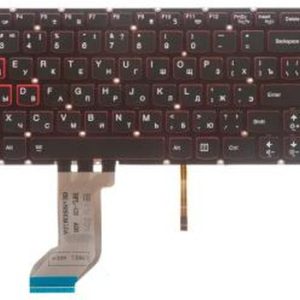 (0KNB0-E600US00) клавиатура для ноутбука Lenovo Ideapad Y700-15Isk, Y700-15Acz, Y700-17Isk, черная без рамки, с подсветкой, верт. Enter